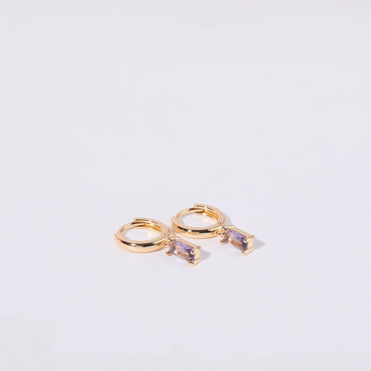 Aria Birthstone Huggies Earrings