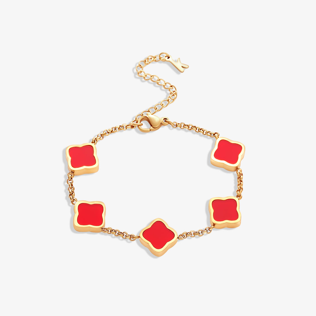 Celine Clover Bracelet - White-Gold