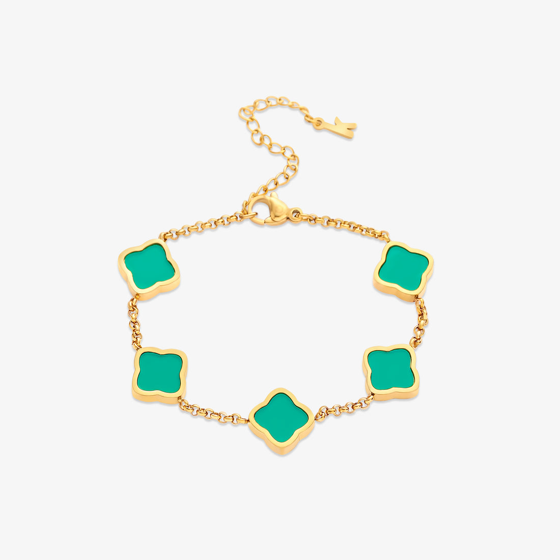 Celine Clover Bracelet - White-Gold