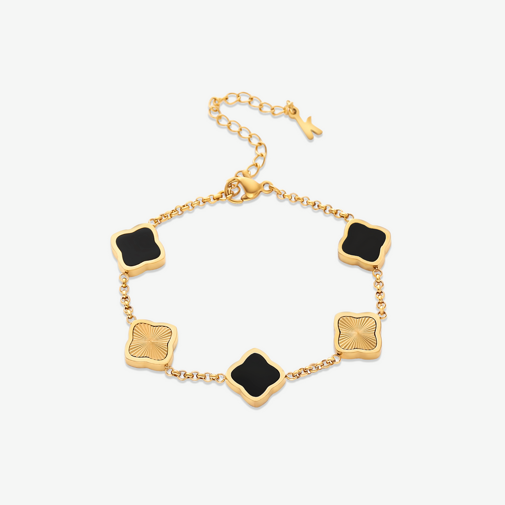 Celine Clover Bracelet - White-Gold