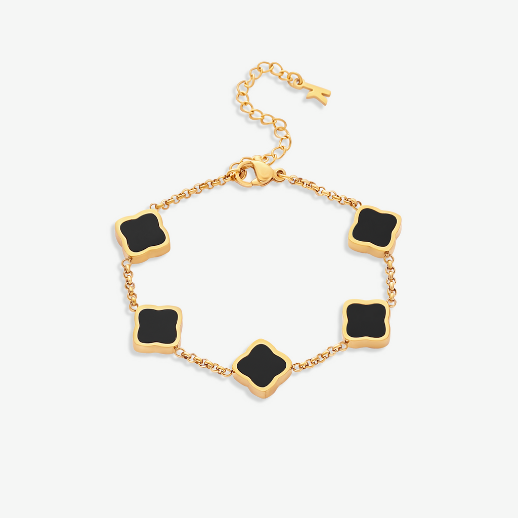 Celine Clover Bracelet - White