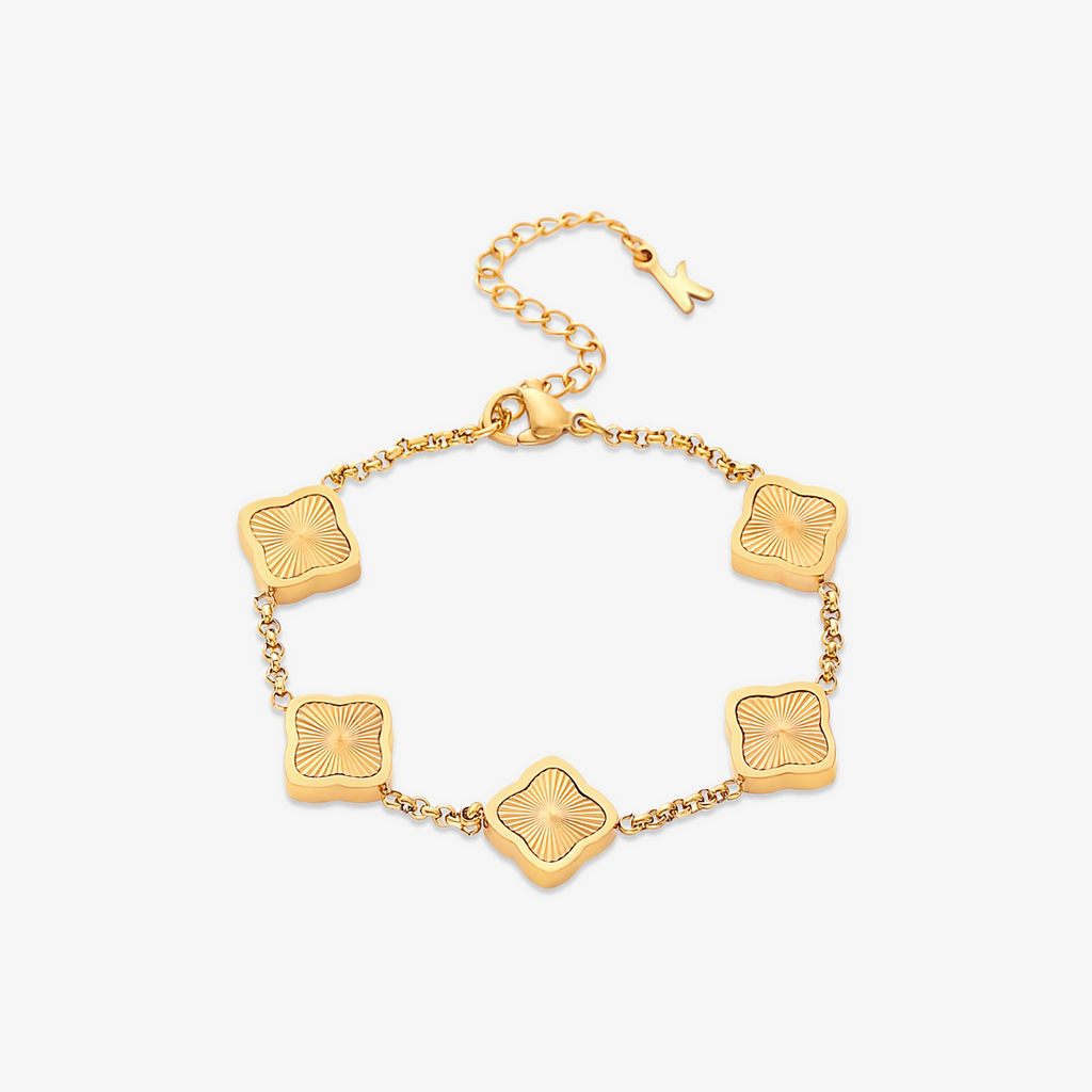 Celine Clover Bracelet - White