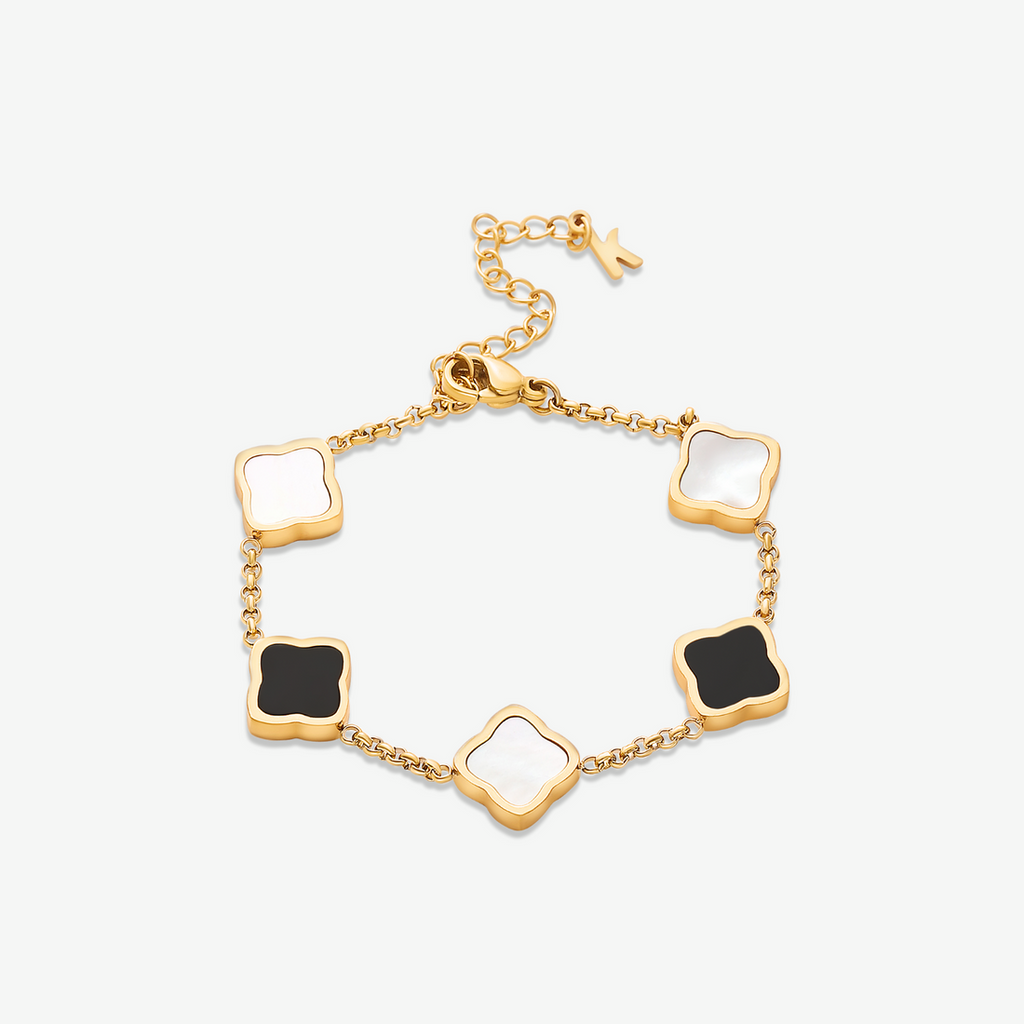 Celine Clover Bracelet - White-Gold